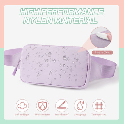 MoKo Fanny Packs for Women Men, Fashion Running Waist Packs, Crossbody Mini Bag Fanny Pack Belt Bag with Adjustable Strap for Running Outdoors Workout Travel Hiking Cycling