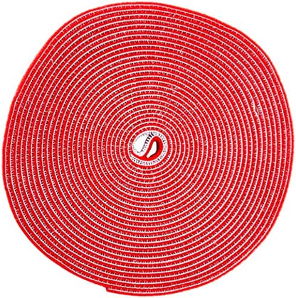 StarTech 25ft (7.6m) Hook and Loop Roll, Red, Fastener Tape (HKLP25RD)