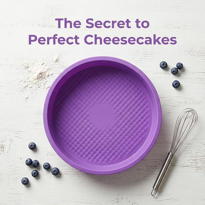 Baking Silicone 10-Inch Round Cake Pan Baking Mold, BPA Free, Non-Stick European-Grade Silicone, 2.16-Inches Deep