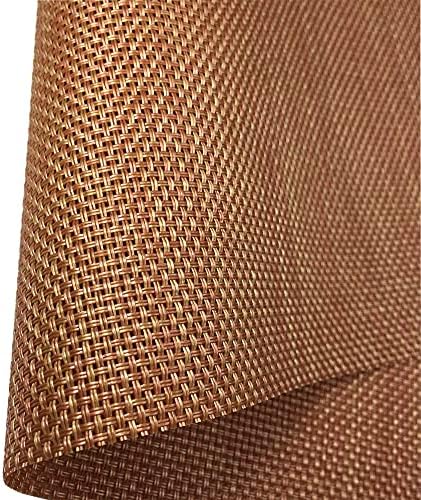 WAZAIGUR Placemats Crisscross Woven Vinyl Place Mats Set of 4 Rust Red