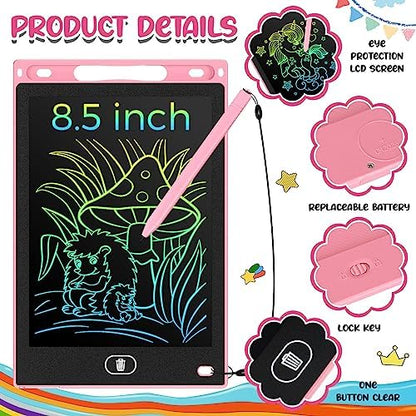 Zhehao 24 Pcs LCD Writing Tablet Kids Board, Soft Color, Round Style