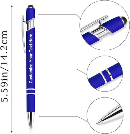 Qingxily Up to 300 Pcs Custom Pens Bulk,Personalized Pens with Free Engraving,Customized Stylus Ballpoint Pens with Your Name,Text,Message for Business,Graduation,Anniversaries-Colorful Pens 300 Pcs