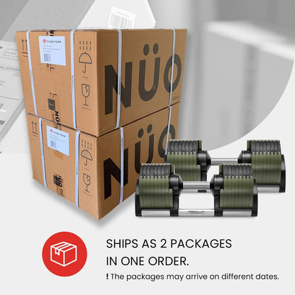 NUOBELL Adjustable Dumbbells 5-80 lbs: Replace 16 Sets, Ideal for Home Gym Weight Bench & Press