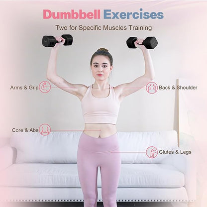 kisnbld Adjustable Dumbbell Set, 2-in-1 Dumbbells & Kettlebell,Hand Weights | 2.2-5.5lb Each Free Weights for Women Beginners with Fast Adjustment,Weights Set for Home Gym & Outdoor Exercise Training