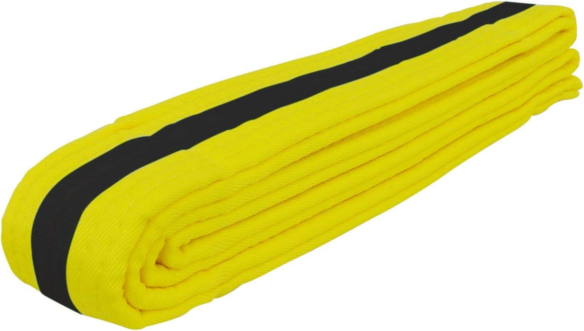 AAMA Color Belts with Black Stripe for Martial Arts - Taekwondo Karate Judo