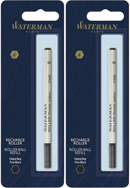 Waterman(R) Refill, Rollerball, Fine Point, 0.5 mm, Black (2-Pack)