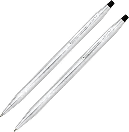 Cross Classic Century Lustrous Chrome Pen & 0.7mm Pencil Set, Gift-Ready