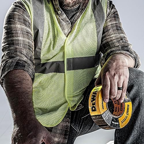 DEWALT Ultra Tough Duct Tape, 1.88 in x 30 yd, Heavy Duty, Ultra Strong, Aggressive Adhesive, All-Weather, 2 Rolls, Black