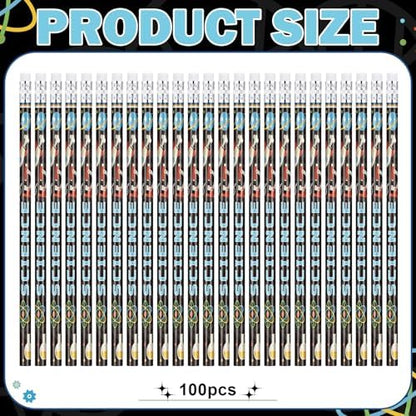 Tenceur 100 Pcs Science Pencils with Erasers Bulk 7.3 Inches Student Incentives Recognition Education Award Prize for Teacher School Classroom Reward Supplies