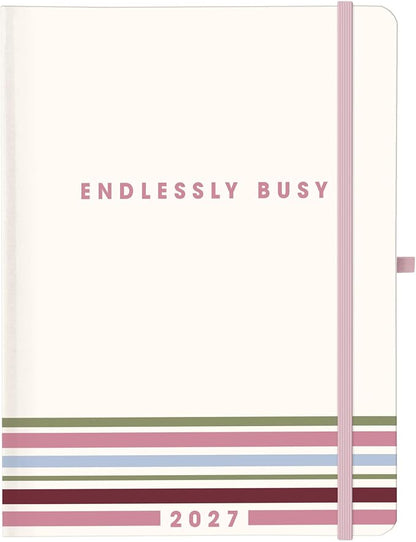 Graphique Endlessly Busy 18 Month Planner | July 2026 – Dec. 2027 | Hardbound Planner with Monthly Tabs | Holidays & Reminder Stickers 6 x 8