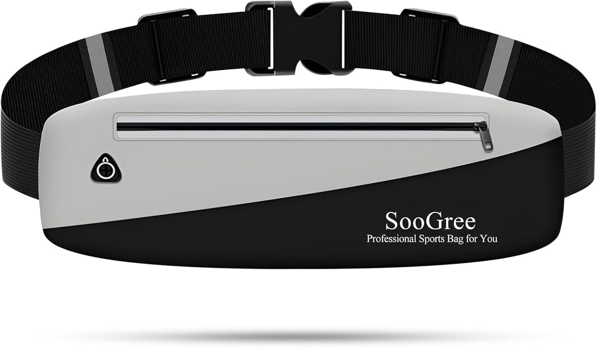 Slim Fanny Packs for Women Men,Waterproof Waist Pack with Reflective Strip Adjustable Strap,Running Belt for Sports Workout Cycling Hiking, Casual Hands-Free Wallets Phone Bag (Style 7)