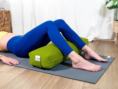 Sol Living Yoga Bolster Pillow Rectangular Meditation Cushion Cotton Meditation Accessories for Restorative Yoga Meditation Pillow Yoga Pillow Firm Body Pillow Bolster Pillow for Legs Removable Cover