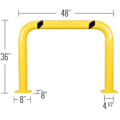 Guardian Steel Machine Guard Barrier Hollow Fillable Protect Equipment Warehouse Electrical Safety 48" x 36"
