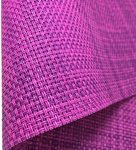 WAZAIGUR Placemats Crisscross Woven Vinyl Place Mats Set of 6 Purple