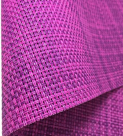 WAZAIGUR Placemats Crisscross Woven Vinyl Place Mats Set of 6 Purple