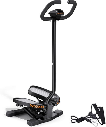 Sportsroyals Stair Stepper,Twist/Mini Stepper for Exercise at Home,Step Machine with Resistance Bands for Full Body Workout, 350lbs+ Capacity