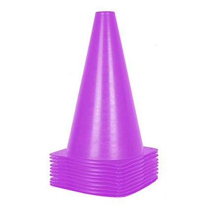 Alyoen 9 inch Traffic Cones, Plastic Sport Cones, Purple Soccer Training Cones for Outdoor Activity & Festive Events (Sets of 10/15/ 20)