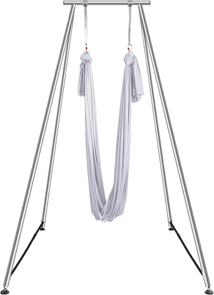 VEVOR Aerial Yoga Frame, 9.67 ft Height Swing Stand, Max 551.15 lbs Load Chrome-Plated Steel Pipe Inversion Yoga Rig for Indoor Outdoor Use