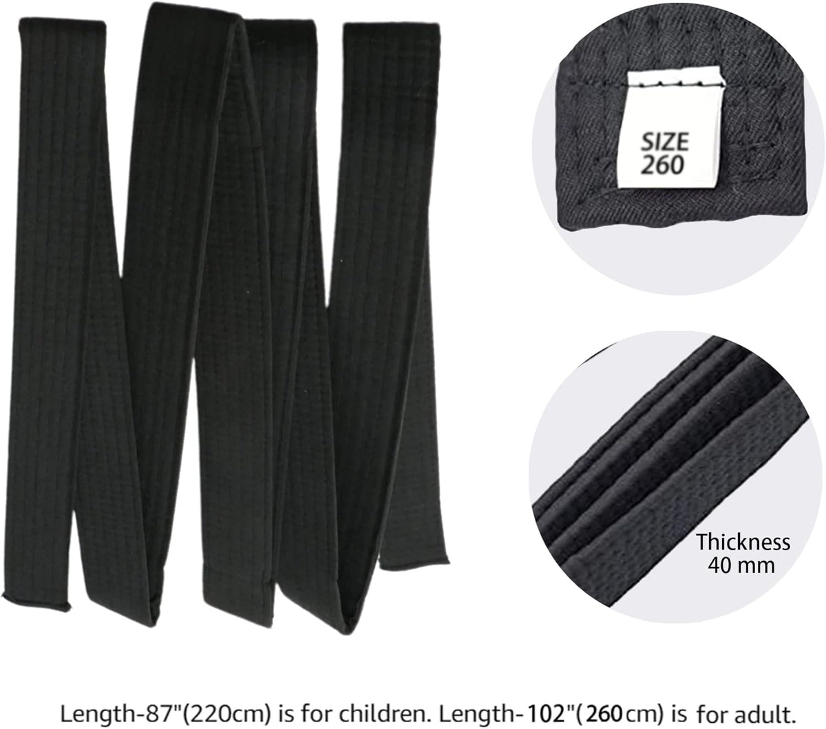 8.6ft Long Soft Belt for Martial Arts Karate Taekwondo Judo