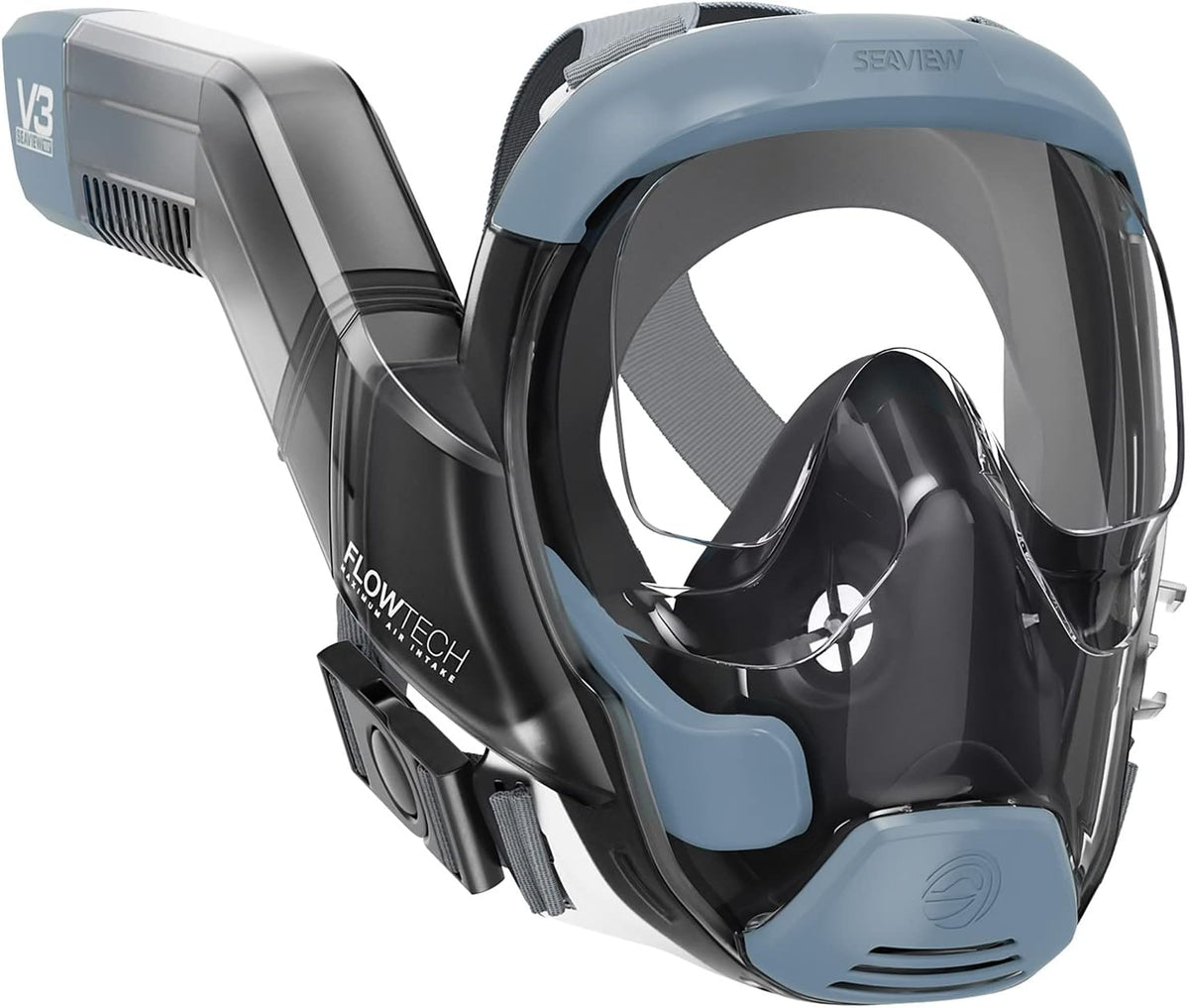 Seaview 180 V3 Full Face Snorkel Mask Adult- The V3 is The Perfect Snorkeling Gear for Adults- Snorkel Mask with 180 Panoramic Viewing and Up to 600% Easier Breathing- Patented Flowtech Air Intake