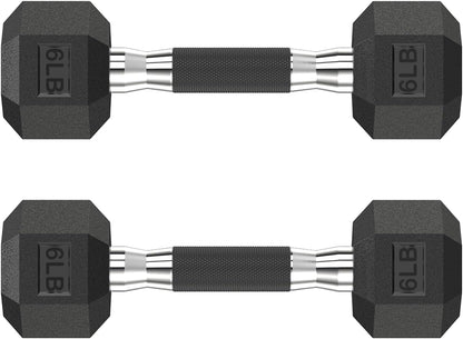 Hex Dumbbell Set 2.5-400 lb, Rubber Encased Exercise & Fitness Dumbbells, Weights Dumbbells Set of 2, Hand Weight for Strength Training