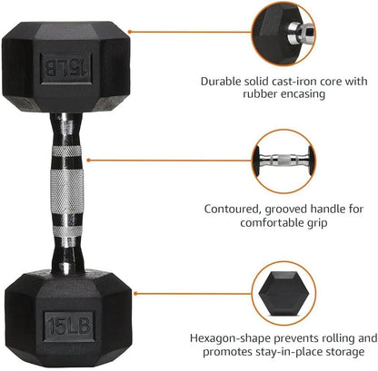 350 lb/450 lb/550 lb Weight Dumbbell Set with Rack Rubber Hex Dumbbell with Rack Hand Weights Set for Women Men Complete Weight Set Barbell Coated for Exercise Training 5-50 lb