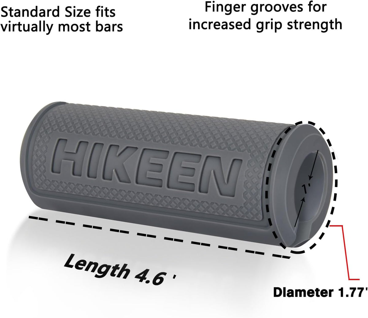 Hikeen Thick Bar Dumbbell Grips,Non Slip Hard Rubber Barbell Grips,Grips for Weight Lifting, Muscle Building-1.77", 2", 2.25" & 2.75" Outer Diameter