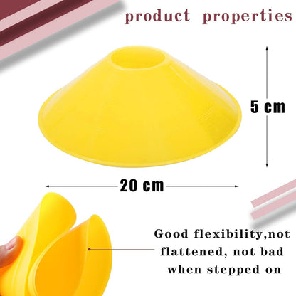 60/30 Pack Soccer Training Cones - Agility Cones with Carry Bag, Sturdy Disc Cones for Sports Training, Soccer, Football, Basketball, Indoor Outdoor Sports, Festive Events, Field Cone Markers