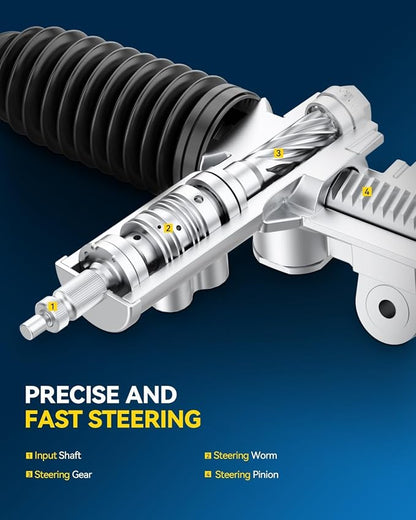 PHILTOP Hydraulic Power Steering Rack and Pinion Replacement For 2003-2009 Trailblazer, 2002-2009 Envoy, 2003-2006 Trailblazer EXT, 2002-2006 Envoy XL, 2004-2007 Rainier Replace 22-1014, 221014