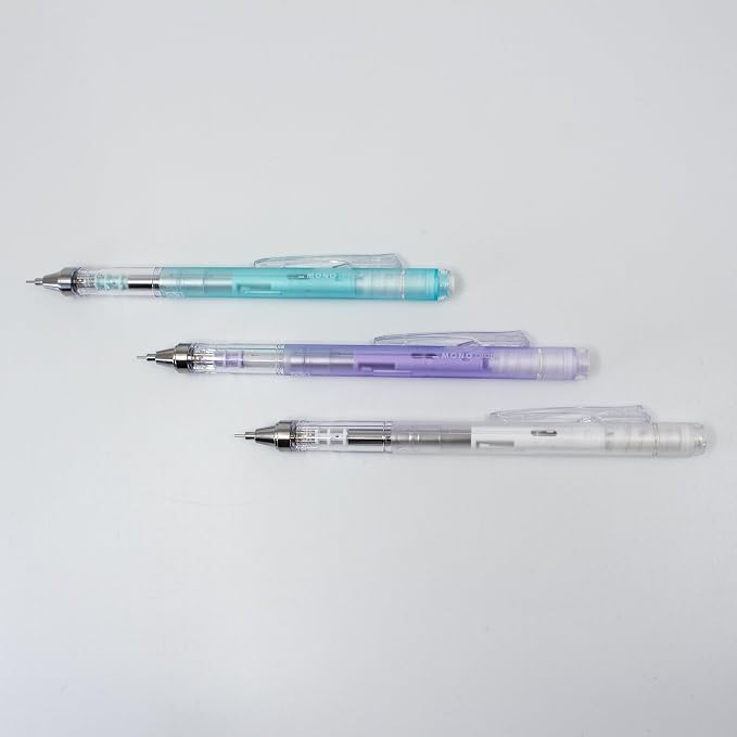 Tombow Mechanical Pencil MONO Graph 0.3 mm Transparent HB with Shake Mechanism Fine Lead Pencil Refillable Eraser Ideal for Fine Lines [SH-MG60-R3]