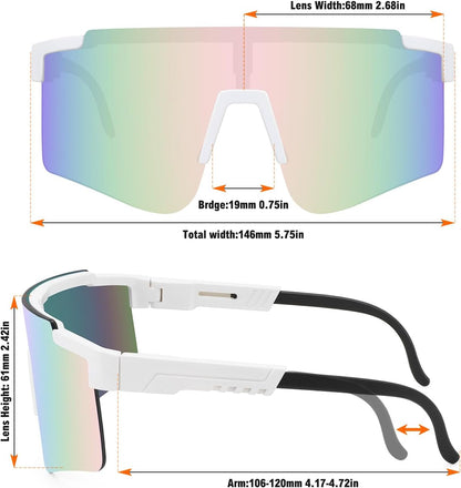 MALIDAK Sports Sunglasses for Mens Women Youth Baseball Sunglasses UV400 Protection Men Cycling Glasses