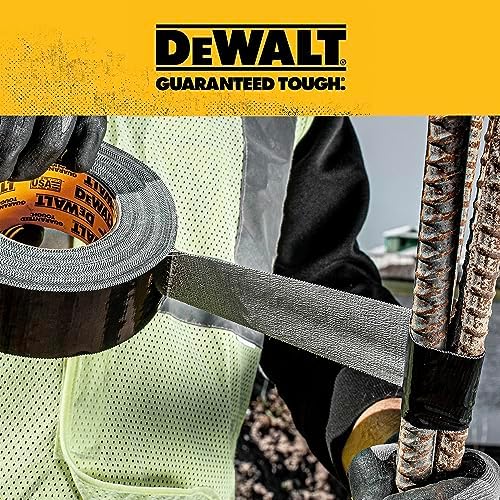 DEWALT Ultra Tough Duct Tape, 1.88 in x 30 yd, Heavy Duty, Ultra Strong, Aggressive Adhesive, All-Weather, 12 Rolls, Black