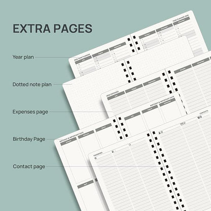 POPRUN 2026-2027 Daily Planner One Page Per Day, 5.75" x 8.5", Day Planner