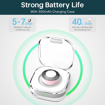 Smart Rings for Women Men,Fitness Tracker Ring,Heart Rate,Blood Oxygen,Blood Pressure,Step Tracker,Sleep Monitoring,No Subscription Fee,IP68 Waterproof Smart Ring for iPhone&Android(Pink 7)