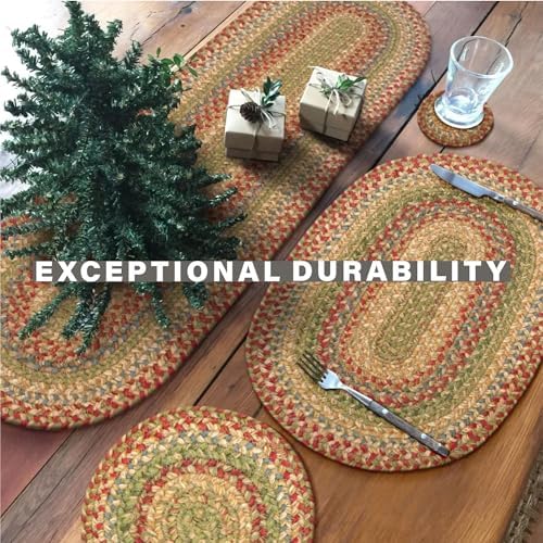 Homespice Azalea Jute Braided Table Runner, Oval 8x28 Set of 2