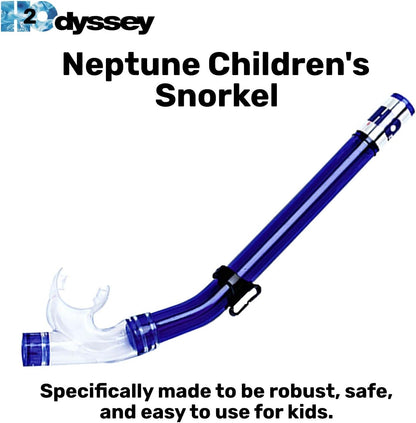 H2Odyssey SP-3 Neptune Childrens Snorkel - Kids Dry Snorkel with Silicone Mouthpiece