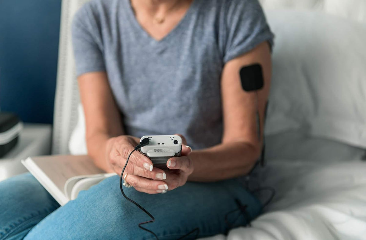 iReliev TENS + EMS Combination Unit Muscle Stimulator for Pain Relief & Arthritis & Muscle Strength with Backlit Display