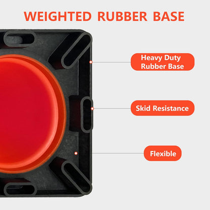 Traffic Cones 28 inch 6 Pack Heavy Duty Safety Cones Orange with Reflective Collars Fit Parking Lot,Driveway Road Traffic Control Construction Cones
