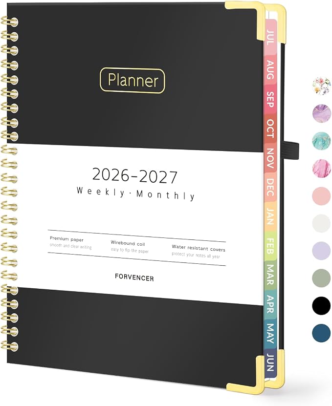 Forvencer Academic Planner 2026-2027, Calendar Jul 2026-Jun 2027, 6" x 8"