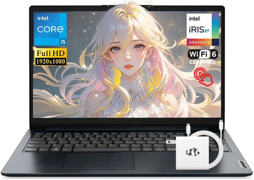 Lenovo IdeaPad 15.6" FHD Touchscreen i5 Laptop, Intel 10-Core i5-1335U(Beat Ryzen 7 7730U) 16GB RAM 256GB SSD, Intel Iris Xe Graphics, Privacy Camera, Wi-Fi 6, Win11, for Business and Student-Home