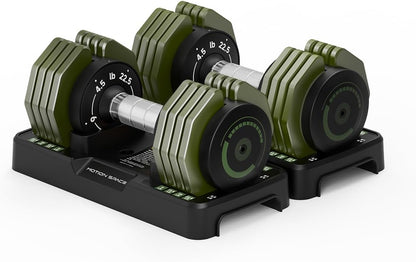 Adjustable Dumbbells Set 22.5LB Pair, 5 Weights Option Dumbbells Set with Comfort Non-slip Metal Handle, Compact Weight Set For Home Gym Suit both Men and Women