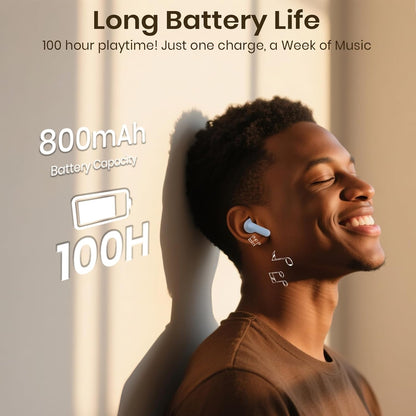Wireless Earbuds 2025 Bluetooth Headphones 100H Playtime Ear Buds in-Ear Bluetooth Earbuds 5.4 Headphones Deep Bass Stereo Active Noise Cancelling IP5 Waterproof Earphones for Android iOS
