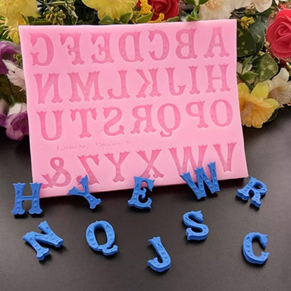 OBTANIM Silicone 3D Number 0-9 Alphabet A-Z Embossed Letter Fondant Chocolate Molds for Birthday Cake Decorating DIY Baking
