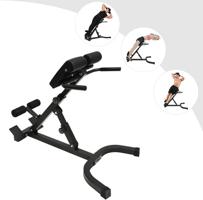Roman Chair Back Extension Machine, Adjustable Hyperextension & Sit up Bench - Foldable Multi-functional Ab/Glute/Core Workout Equipment for Home Gym, 330 Lbs Weight Capacity