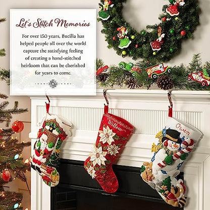 Bucilla Felt Applique 4 Piece Ornament Making Kit, Santa Sweets, Perfect for Holiday DIY Arts and Crafts, 89708E