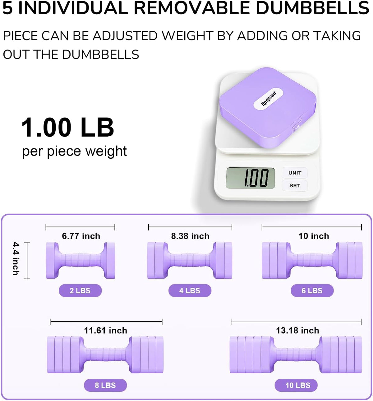 Adjustable Dumbbell Set for Women Men 16LB 20LB Hand Weights Dumbbells Sets Woman Exercise Fitness dumbbell Adjust dumbbells set of 2 for Home Gym Workout Strength Training Equipments