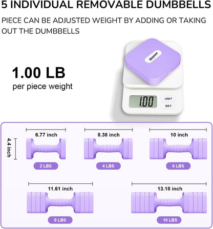 Adjustable Dumbbell Set for Women Men 16LB 20LB Hand Weights Dumbbells Sets Woman Exercise Fitness dumbbell Adjust dumbbells set of 2 for Home Gym Workout Strength Training Equipments