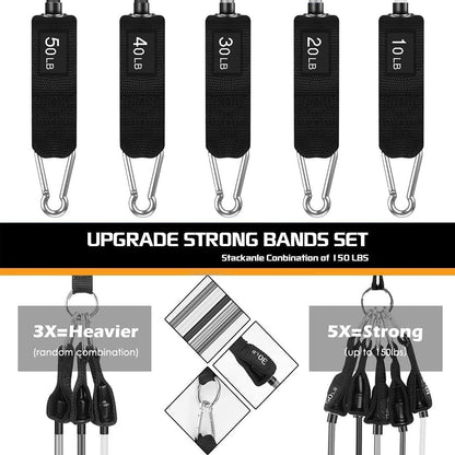 VEICK Resistance Bands, Exercise Bands, Workout Bands, Resistance Bands for Working Out with Handles for Men and Women, Exercising Bands for Fitness Weights Work Out at Home