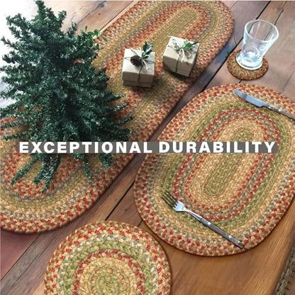 Homespice Azalea Jute Braided Trivets Ideal as Hot Pads, Round 8" Set of 3
