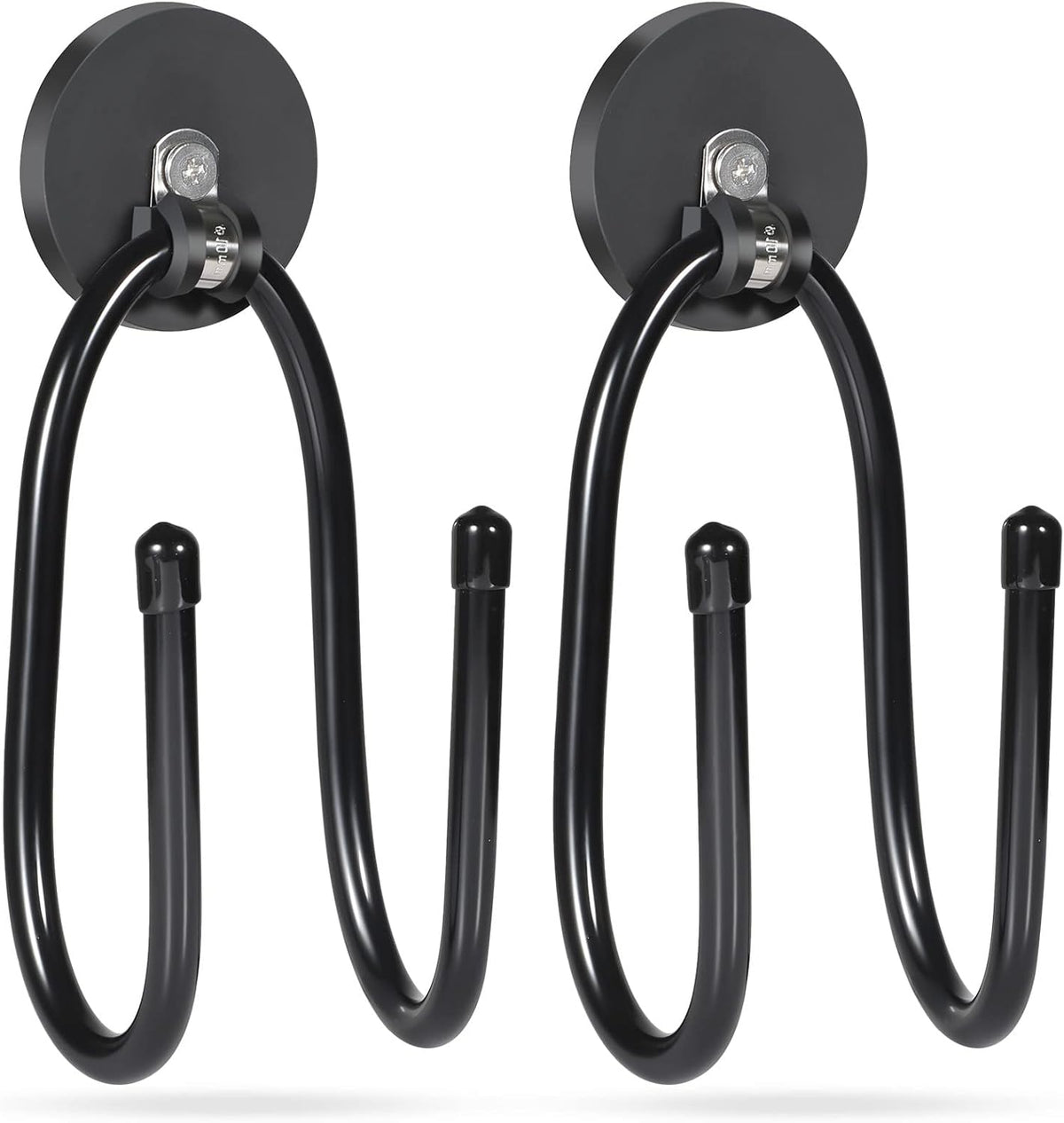 Strong Magnetic Hooks,Heavy Duty Storage Straps Tool Organizer for Extension Cords, Hoses, Cables, Ropes, Drills,Wall Mount for RV and Garage (2 PCS 50 Pounds) (Storage Hook)